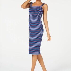 Ultra flirt Midi Striped Sleeveless Dress Size M